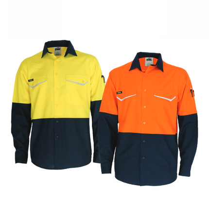 DNC Mens Tradies Two-Tone RipStop Cotton Workwear Lightweight Breathable 3586-KarWorkwear