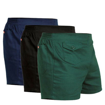 Mens Stubbies Original Work Short Shorts Elastic Back Cotton Drill Summer SE2010-KarWorkwear