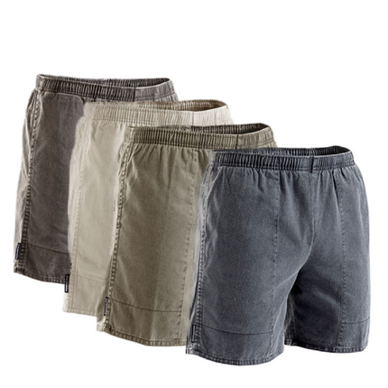 Stubbies Ruggers Men Pigment Dyed Cotton Elastic Comfy Waist Shorts Work SE420X-KarWorkwear