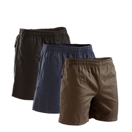Stubbies Ruggers Mens Long Leg Shorts Draw Cord Cotton Elastic Waist Work SE214X-KarWorkwear