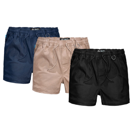 Elwood 2 Pack Elastic Basic Short Summer Stretch Comfortable Workwear EWD206-KarWorkwear