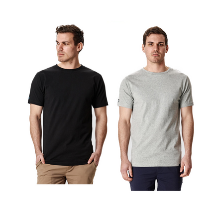 Elwood Mens Basic Tee Combed Cotton  Short Sleeve Stretch T-Shirt Work EWD815-KarWorkwear