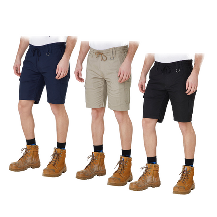 Elwood Mens Elastic Utility Short Summer Stretch Comfortable Workwear EWD203-KarWorkwear