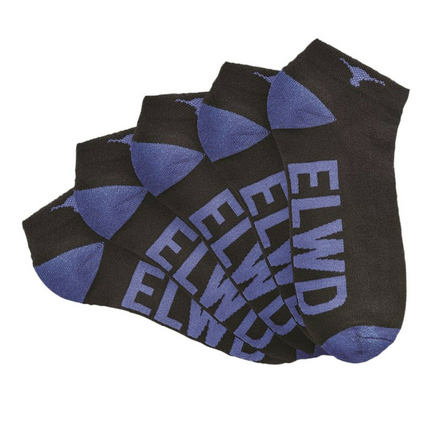 Mens ELWD Elwood Work Division Ankle Socks 5 Pack Reinforced Half Terry EDW902-KarWorkwear