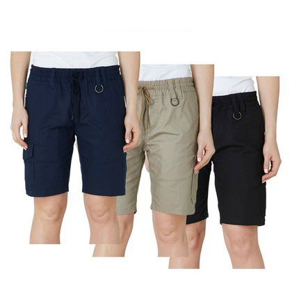Womens Elwood Elastic Utility Shorts Cargo Phone Pocket Work Tough Comfy EWD602-KarWorkwear