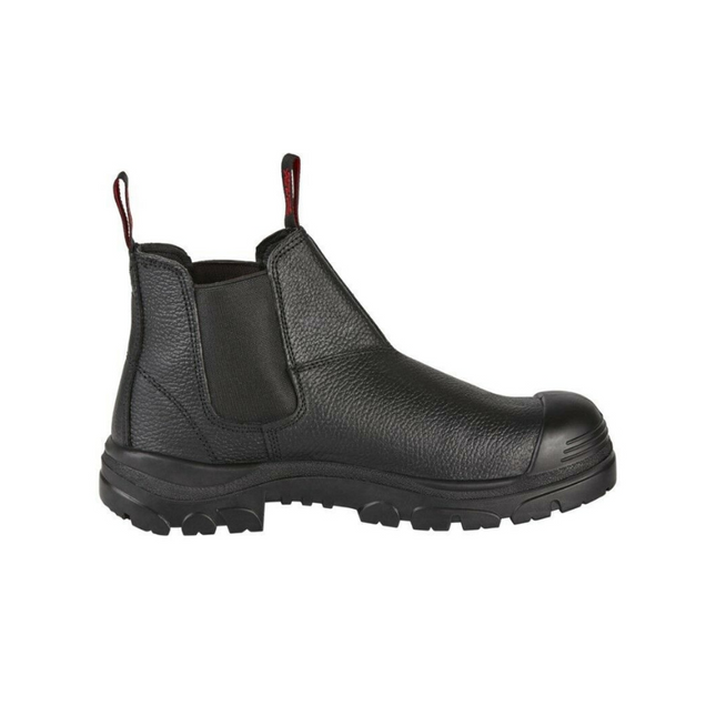 Hard Yakka Mens Grit Emboss Black Pull Up Boots Steel Cap Work Safety Y60088-KarWorkwear