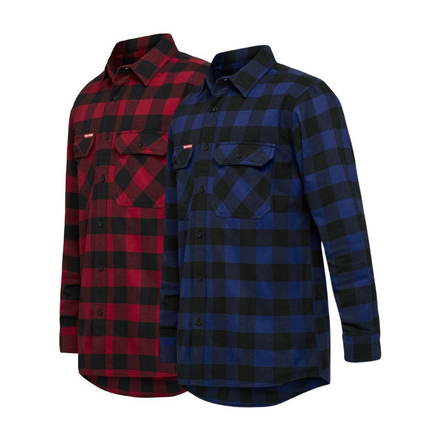Hard Yakka Check Flannel Long Sleeve Shirt Button Work Hard Fashion Y07295-KarWorkwear