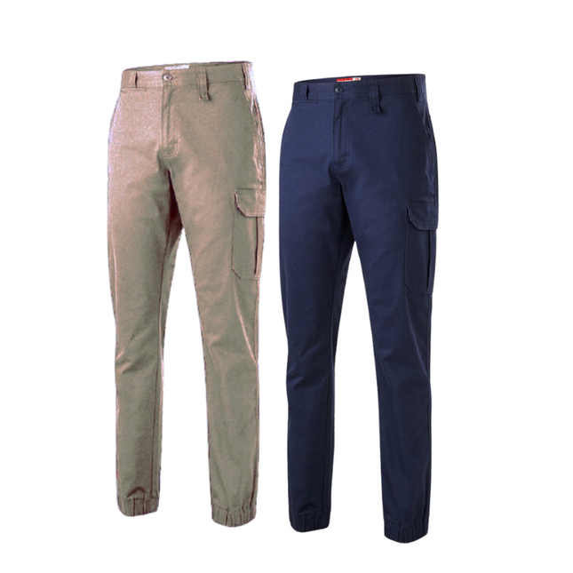 Hard Yakka Mens Stretch Cuff Cargo Work Safety Pants Regular Fit Tough Y02536-KarWorkwear