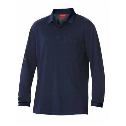 Mens Hard Yakka Work Shirt Cotton Pique Polo Business Long Sleeve Y11307-KarWorkwear
