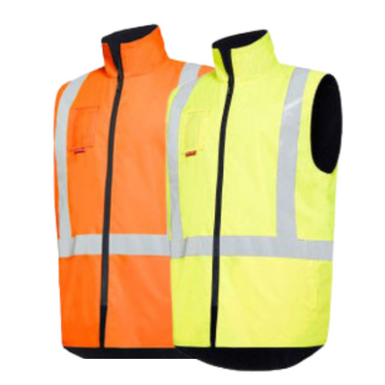 Hard Yakka Mens Hi-Vis Vest Taped Reflect Interchange Shell Work Jacket Y21480-KarWorkwear