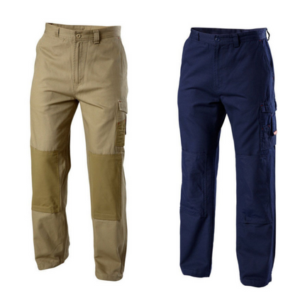 Mens Hard Yakka Legends Light Weight Cotton Pants Tough Cordura Strength Y02906-KarWorkwear