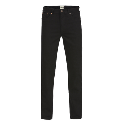 Hard Yakka Mens Mustang Stretch Jeans Denim Tough Brass Zip Classic Fit Y43246-KarWorkwear