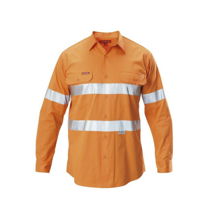 Hard Yakka Koolgear Long Sleeve Work Shirt Hi-Vis Taped Lightweight Y07996-KarWorkwear