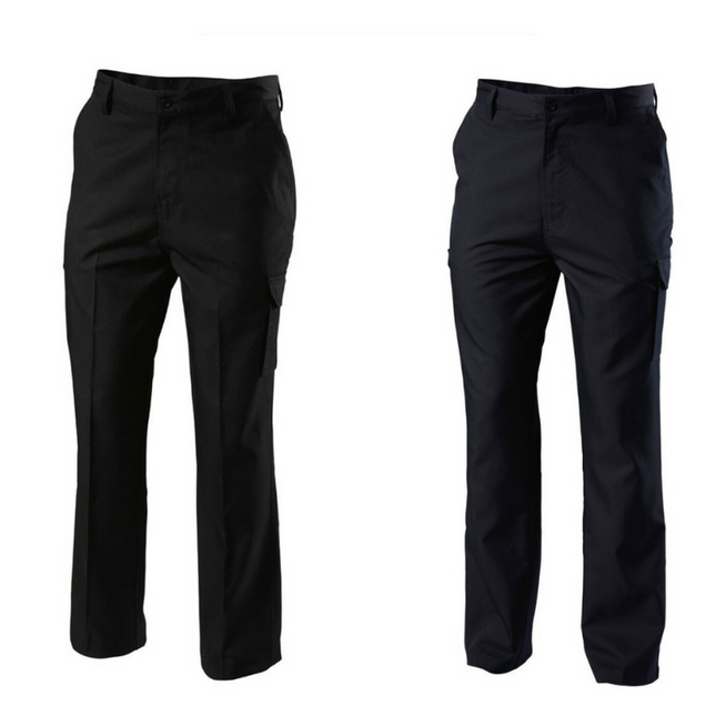 Mens Hard Yakka Cargo Workwear Pants Black Midnight Blue Safety Y02590-KarWorkwear