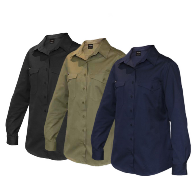 KingGee Womens Workcool 2 Shirt Long Sleeve Lightweight Breathable Work K69880-KarWorkwear