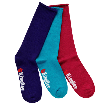 KingGee Womens Bamboo Work Socks 3 Pack Comfy Made in Australia Workwear K49271-KarWorkwear