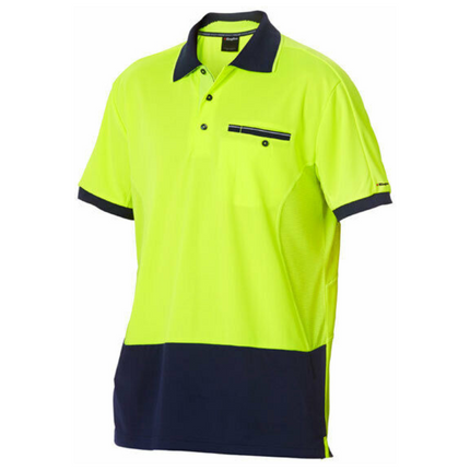 KingGee Men Workcool Hi-Vis Polo Short Sleeve Hyperfreeze Shirt Top Work K54845-KarWorkwear