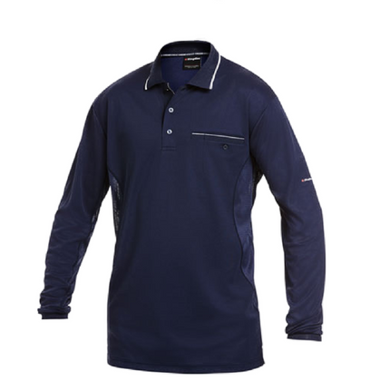 KingGee Mens Workcool Hyperfreeze Polo Long Sleeve Work Shirt Workwear K69790-KarWorkwear