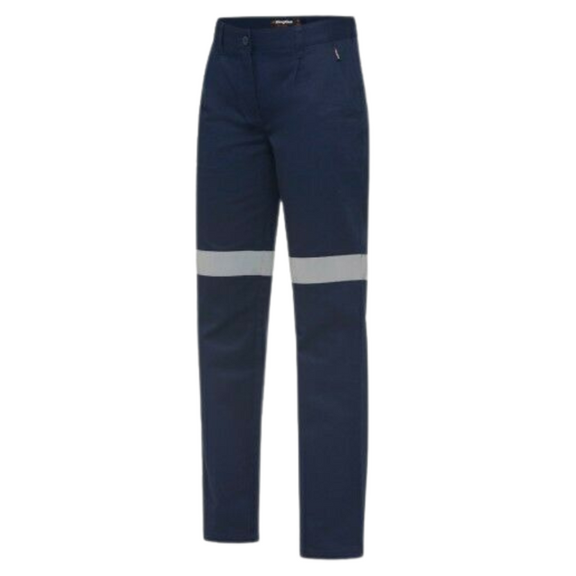 KingGee Women's Drill Reflective Pants Work Safety Tough Reinforced Comfy K43535-KarWorkwear