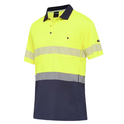 KingGee Men Workcool Hyperfreeze Shirt Top Polo Short Sleeve Taped Work K54215-KarWorkwear