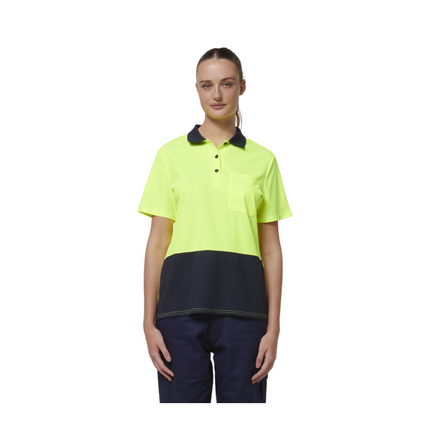 Hard Yakka Womens Safety Work Short Sleeve HI VIS Polo Y08601-KarWorkwear