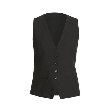 NNT Women Formal Helix Dry Poly Tailored Waistcoat Black Business Pockets CAT1DK-KarWorkwear