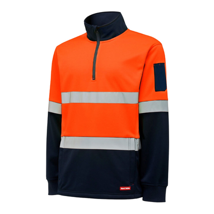Hard Yakka 2 Pack Mens Hi-Vis 2 Tone Brushed Taped Fleece Jumper Y19270-KarWorkwear