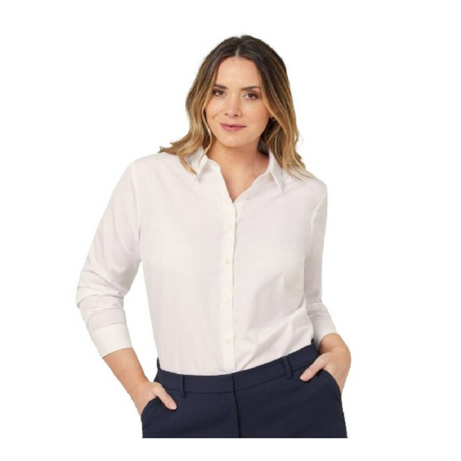 NNT Womens Cotton Soft Comfy Regular Fit Button Long Sleeve Polo Shirt CATUSY-KarWorkwear