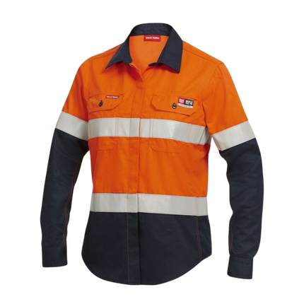 Womens Hard Yakka Protect Hi-Vis Flame Resistant Long Sleeve Work Shirt Y04050-KarWorkwear