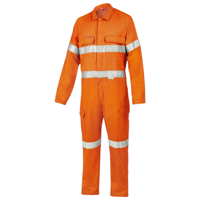 Mens Hard Yakka Protect Hi-Vis Safety Orange Tecgen Coverall Lightweight Y00100-KarWorkwear