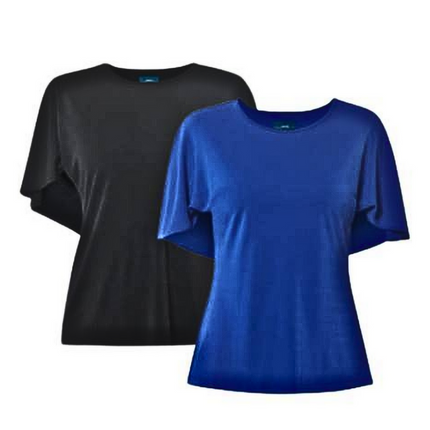 NNT Womens Matt Jersey Cape T-Top Classic Fit Scoop Neck Blouse CATU2H-KarWorkwear