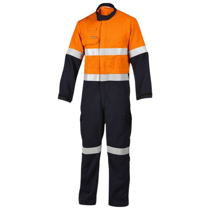 Mens Hard Yakka Protect Hi-Vis 2 Tone Tecasafe Plus Coverall Safety Taped Y00303-KarWorkwear
