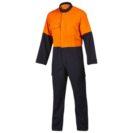 Mens Hard Yakka Protect Hi-Vis 2 Tone Tecasafe Plus Coverall Safety FR Y00302-KarWorkwear