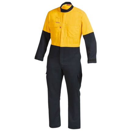 Mens Hard Yakka Protect Hi-Vis 2 Tone Tecasafe Plus Coverall Safety FR Y00302-KarWorkwear