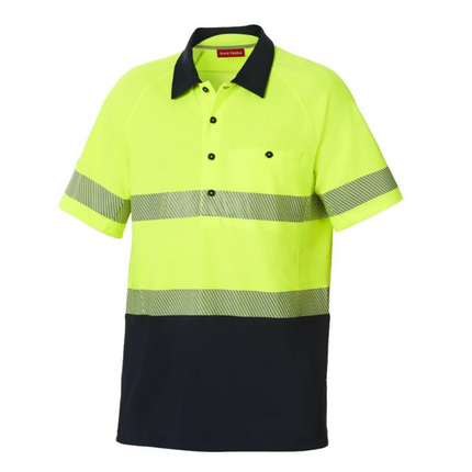 Hard Yakka Koolgear Hi-Vis Short Sleeve Polo Light 2 Tone Work Shirt Y11383-KarWorkwear