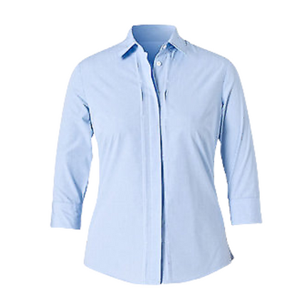 NNT Mens Gingham 3/4 Sleeve Tuck Collared Business Button Shirt CAT4L8-KarWorkwear