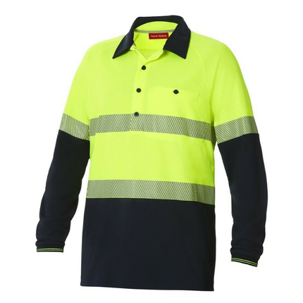 Hard Yakka Koolgear Hi-Vis 2 Tone Vented Tape Long Sleeve Work Shirt Y11379-KarWorkwear