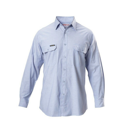Hard Yakka Long Sleeve Chambray Light Business Cotton Work Shirt Y07528-KarWorkwear