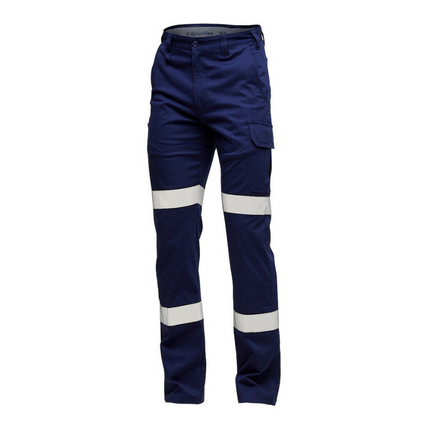 KingGee Mens Stretch Bio Motion Cargo Pants Cotton Work Safety Reflective K53018-KarWorkwear