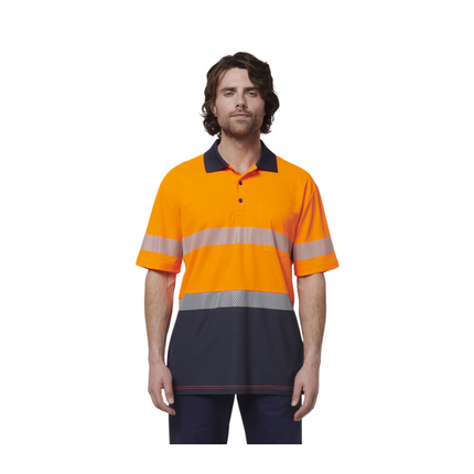 Hard Yakka Mens Work Safety Short Sleeve HI VIS Taped Polo Y19618-KarWorkwear