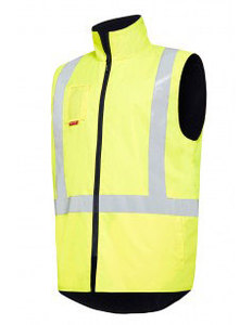 Hard Yakka Mens Hi-Vis Vest Taped Reflect Interchange Shell Work Jacket Y21480-KarWorkwear