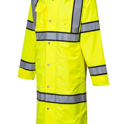 Hi-Vis Reversible Raincoat - UH447, Yellow/Black, XL