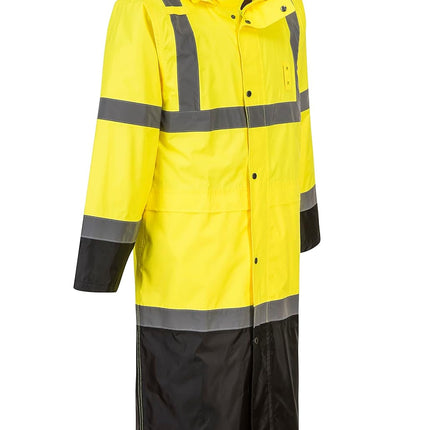 Hi-Vis Contrast Raincoat 48 - UH446, Yellow/Black, XXL