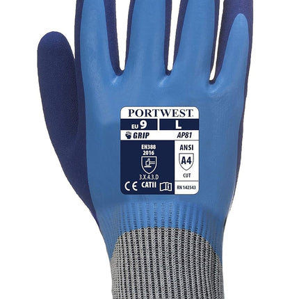 AP81 Liquid Pro HR Cut Glove Blue, Large