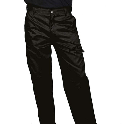 C701 Workwear Cargo Pants in Protective Polycotton with 6 Pockets, Navy, 52R