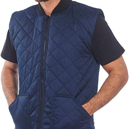 Hi-Vis Bodywarmer Viz Vest Top Work Wear Sleevless Gilet Safety Waistcoat ANSI 2, Yellow, Medium