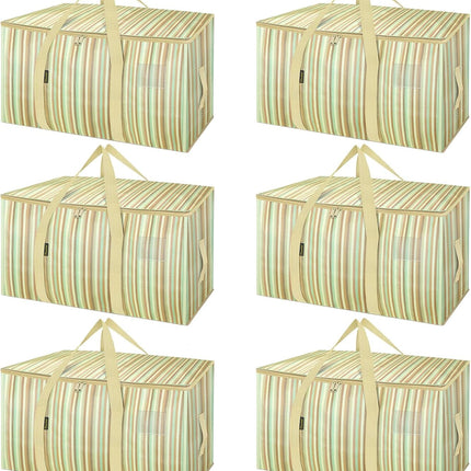 8-Pack Oversized Moving Bags with Reinforced Handles, Heavy-Duty Storage Tote for Clothes, Moving Supplies (Black, 8-Pack)