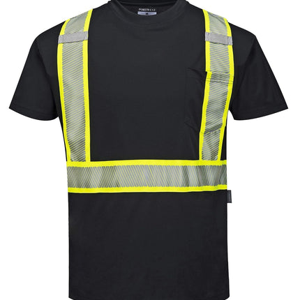 S396 Iona Short Sleeve Safety Work T Shirt with Hivis Reflective Tape, 6XL