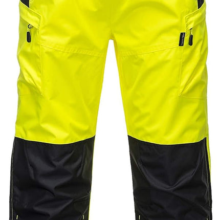 PW342 Men'S PW3 Hi Vis Waterproof Safety Rain Pants, Lightweight and Flexible Workwear Yellow/Black, X-Large