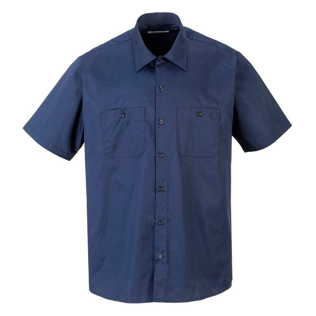 Industrial Work Shirts/S Visibility Reflective Hi Vis Safety Industrial Top, Navy, 4XL
